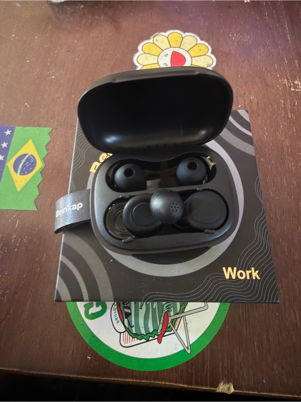 Nica Black True Earbuds with Compact Charging Case